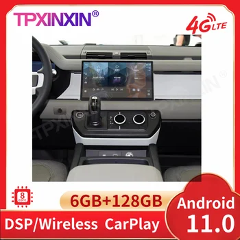 128G Android11 Auto Rádio do Carro Para Land Rover Defender 2020 2021 2022 sem Fio Estéreo Carplay GPS Navi Leitor Multimédia Central