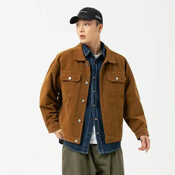 2022 Outono Homens Japão Coreano Moda Streetwear Solto E Casual Vintage Carga Casaco Sobretudo Cityboy Masculino Exterior Casaco De Roupa De Exterior
