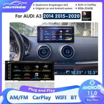 256 GB Android 11 Para AUDI A3 De 2014 2015 -2020 auto-Rádio Multimédia Player de Vídeo de Navegação 2Din Receptor Estéreo Carplay Unidade de Cabeça