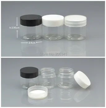 25G de PET transparente frasco de creme,cosmético,frasco de creme,Cosméticos Frasco com tampa de plástico