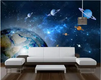 3d papel de parede para parede na rola Universo céu estrelado planeta terra sala personalizada foto de papel de parede na parede 3d de decoração de casa