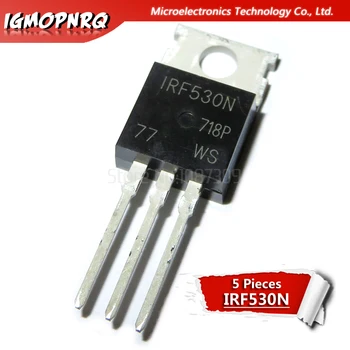 5PCS IRF530N IRF530 IRF530NPBF MOSFET MOSFT 100V 17A 90mOhm 24.7 nC TO-220 novo original