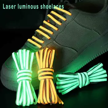 6 Laser Cores luminosas cadarços homens e mulheres de personalidade da moda semicírculo televisão de esportes de tênis de basquete de cores de cadarços