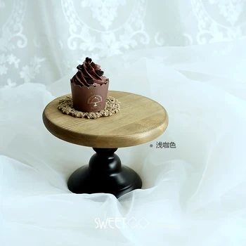 6 Polegadas de Madeira Cake Stand Bolo de Casamento Ferramentas de Fondant de Arte Prato de Festa, Decoração do Bolo Bakeware Decoração Fornecedores