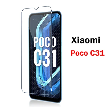 9H Vidro Temperado para Xiaomi Poco C31 HD Protetor de Tela Anti Azul Fosco Vidro Fosco Para XiaoMi pocophone c31 película Protetora