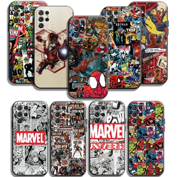 A Marvel Comics Logotipo Casos de Telefone Para Samsung Galaxy A22 A31 A32 4G A32 5G A42 5G A20 A21 A22 4G 5G Carcasa TPU Macio