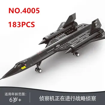 Aeronave modelo de Avião da Força Aérea dos EUA SR-71 Blackbird Blocos de Construção de Brinquedos