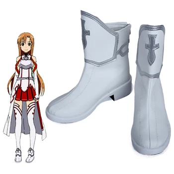 Anime Sword Art Online Cosplay Sapatos Botas De Yuuki Asuna Cosplay Sapatos De Festa De Halloween Trajes Cosplay Diário Sapatos De Lazer