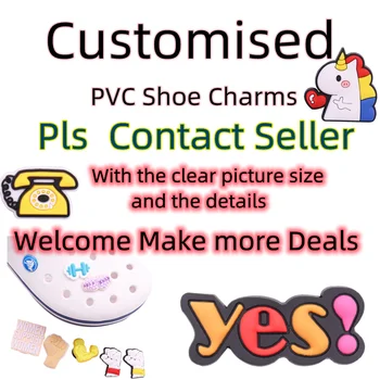 Atacado Aceitar Personalizado PVC Crocs Encantos Jibz Sapatos, Acessórios, Decorações, Pls Contato com o Vendedor para obter mais detalhes