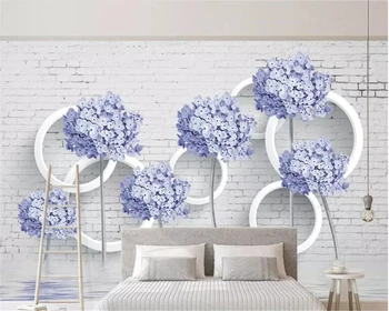 Beibehang Personalizado sofá da sala na parede do fundo 3d papel de parede moderno flores de Água reflexão foto 3d papel de parede mural