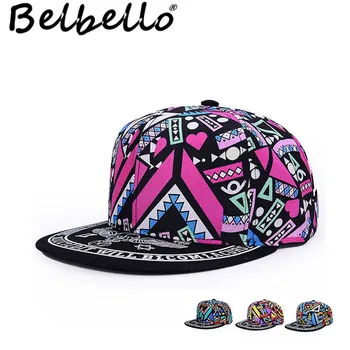 Belbello o coreano edição totem pano de moda hip hop chapéu para homens e mulheres em brim liso hip hop chapéu quatro estações'flat chapéus