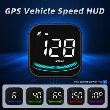 Carro GPS sem Fios Head-up Display LED de Velocidade do Veículo HUD excesso de velocidade Alarme Carregamento USB com 360 Graus Rotary ventosa Titular