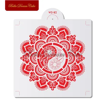 Chinoiserie Mandala Flor de Parede Estêncil DIY Camadas Estênceis Pintura Scrapbook Colorir Relevo Álbum de Decoração de Modelo