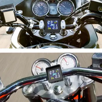 Conveniente Profissionais Externos, Sensor de Pressão dos Pneus Monitor Estável da Pressão dos Pneus Detector de Tela de LCD para Moto