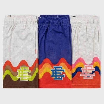 EE lazer shorts de fitness homens de esportes de lazer com cinco pontos de calças de malha respirável de treinamento de basquete de calças de rua tendência de calças