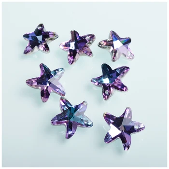 Grânulos de Fábrica 17mm Starfish Forma de Esferas de Cristal para DIY Brinco Colar