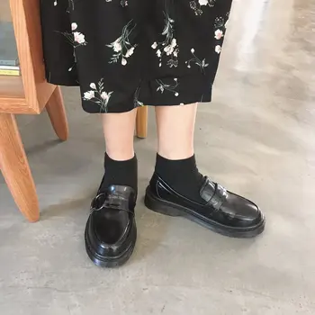 Inglaterra faculdade de estilo sweet lolita sapatos jk uniforme de estudante mulheres sapatos vintage cabeça redonda grosso calcanhar kawaii sapatos loli cosplay