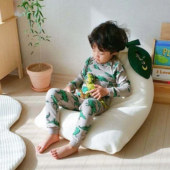 INS Crianças de Algodão de Saco de Feijão Sofá Bonito Triângulo Preguiçoso Deitado Cadeira Macia Folha Bancos Bebê Leitura Relaxar Fotografia Adereços de Decoração de Quarto