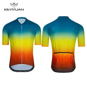 KEYIYUAN MTB Reflexiva Vestuário de Ciclismo de Mens Jersey Summer Racing, de secagem Rápida e Corrida de Moletom Mountain Bike Blusa Ciclismo