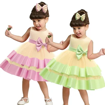 Meio e Crianças Pequenas Princesa Saia 2022 Primavera Novas Crianças do Vestido Cor de Correspondência de Dom Saia de Suporte de Fadas Saia