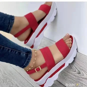 Mulheres Plus Size Sapatos 2022 Moda Verão Cunha Plataforma Sandálias Das Mulheres Do Aumento Da Altura Fechado Do Dedo Do Pé Romano Sandálias Zapatos Mujer
