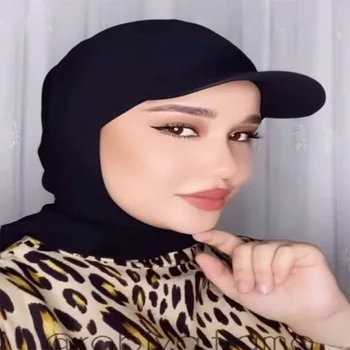 O ramadã Muçulmano Moda Hijab Cachecol, Xale Hijab bonés de beisebol bandana Abaya Turbante Para as Mulheres Pronto-A-Vestir Véu