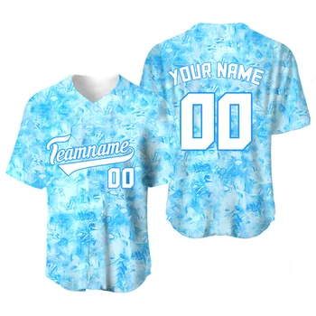 Os homens Verão de Beisebol Jersey Personalizado Nome/Equipe Impressos em 3D Baseball Camisa de Harajuku Rua Casual Esportes Camisa de Manga Curta
