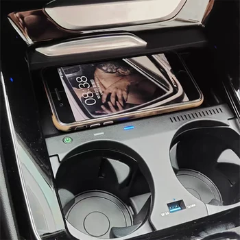 Para BMW X3 X4 G01 G02 2019 2020 2201 2022 Carro QI para carregamento sem fio de telefone, carregador rápido, carregador de almofada de carregamento do painel de suporte do telefone