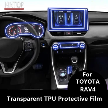 Para TOYOTA RAV4 19-22 Interior do Carro do Centro da Consola de TPU Transparente Película Protetora Anti-risco Reparação Filme Acessórios para Montar