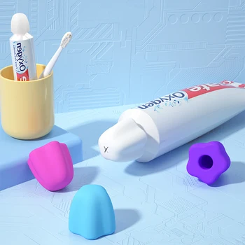 Pentagrama Espremedor de pasta de dentes DispenserBathroom de Silicone creme Dental Proteção de Manga para o Pessoal de casa de Banho Ferramentas
