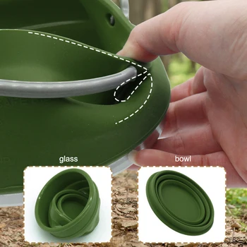 Portátil Mini Folding Taça Bowl Conjunto de Vazamento de Prova de Dobramento de Campismo Bule Resistente ao Calor para o Exterior Viagens de Caminhada produtos para casa