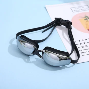 Profissional De Óculos De Miopia De Natação Óculos De Tampões De Ouvido Anti-Nevoeiro Homens Mulheres Óptico Impermeável, Óculos