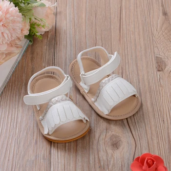 Pudcoco Bebê Recém-nascido Menina Sapatos de Verão, Sandálias de Sola Macia Sapatos de Berço Anti-derrapante Prewalker mais novo da Menina do Bebê do Verão