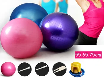 PVC 65cm Yoga Pilates com Bola Ginásio Prática de Exercícios de Treinamento de Bolas Interior Terapia de Massagem, Fitness Perder Peso