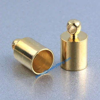 Resultados da jóia de matérias de bronze tampas para laether cabo da tampa da extremidade friso de contas 6*11mm