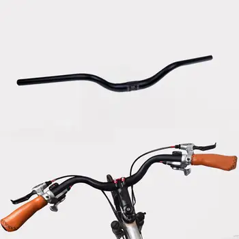 Retro Guidão De Bicicleta Liga De Alumínio Dobrado Barra De Pouso Fixo De Estrada De Bicicleta Guiador 31.8mmx660mm Preto