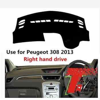 TAIJS Fábrica 3 Cores Carro Tampa do Painel de controle Simples Esteira de Ajuste para o Peugeot 308 2013 Mão Direita Unidade