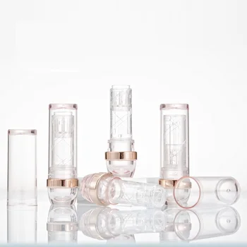 Transparente Rodada Vazio 12.1 mm Tubo de Batom Lip Balm Recipiente DIY Batom Shell de Embalagens de Cosméticos Reutilizável 10/30/50pcs