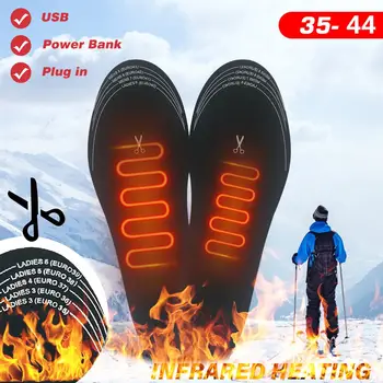 UE EUA Plug USB Elétrico Aquecido Palmilhas Mulheres Homens Aquecimento Sapato Palmilha Inverno Quente Palmilhas Para Sapatos, Botas Aquecedor Quente Almofadas do Pé
