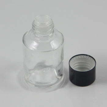Venda quente 30ml frasco de perfume em vidro com tampa, 1oz e-líquido cosmético para o perfume garrafa reutilizável