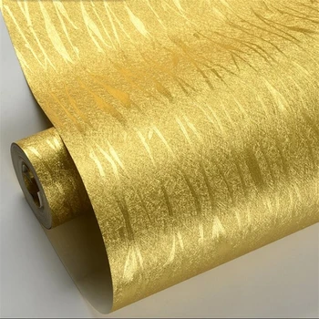 wellyu de Ouro papel de parede, folha de ouro sala de estar, quarto de ouro amarelo, prata ktv restaurante do hotel puro cor do teto do papel de parede